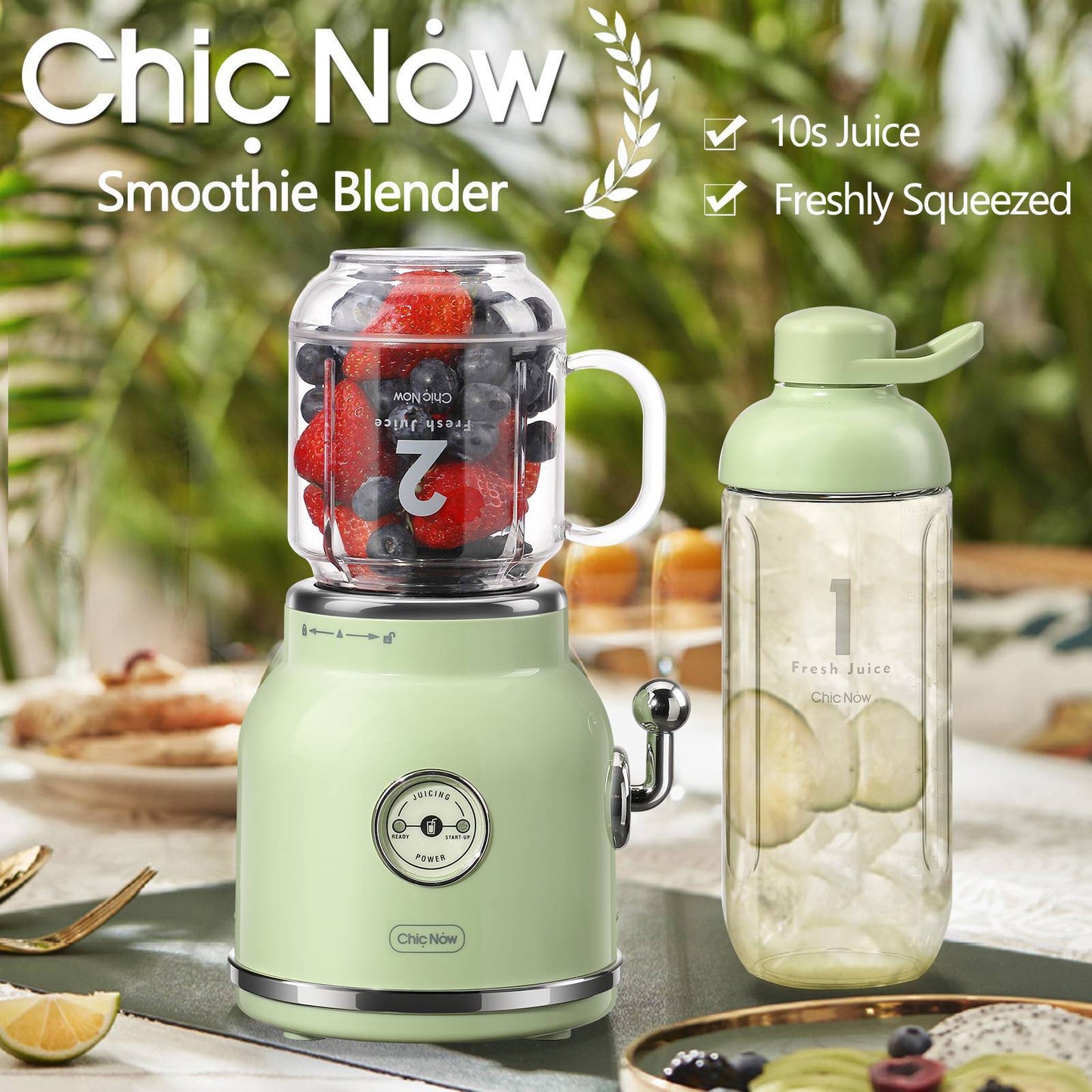 Personal Blender Maker For Shakes And Smoothies With 20.3 Oz Travel Cup And Lid