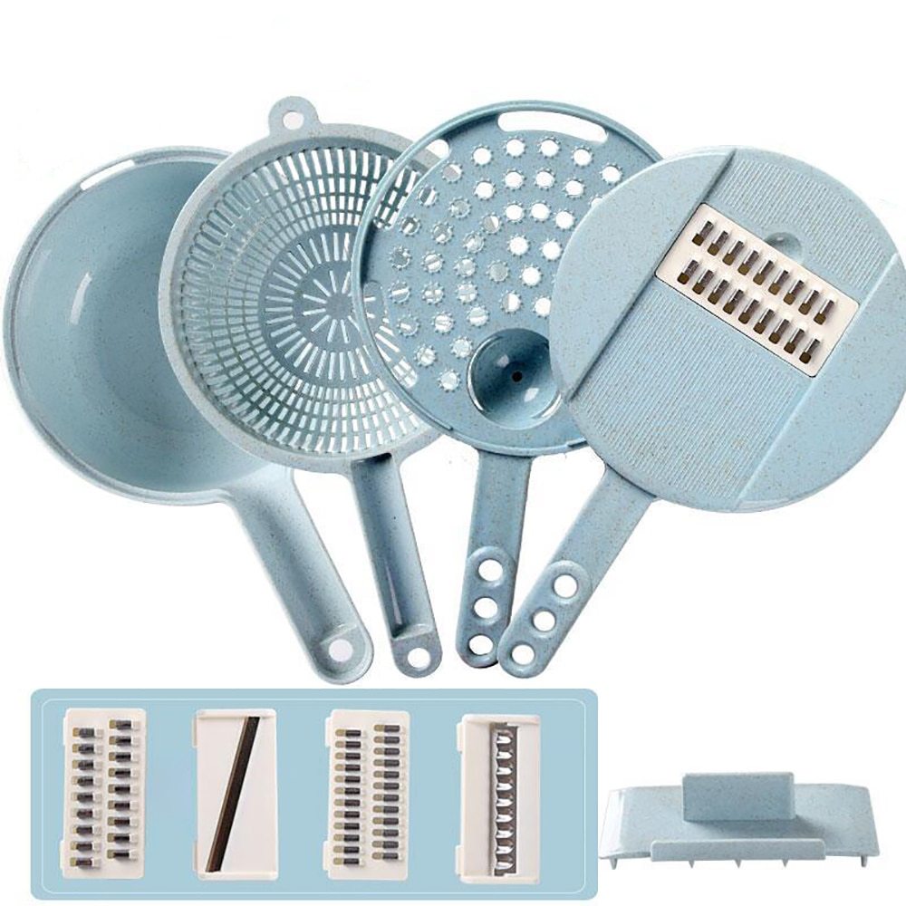 Multi-Function Mandoline Slicer with Strainer