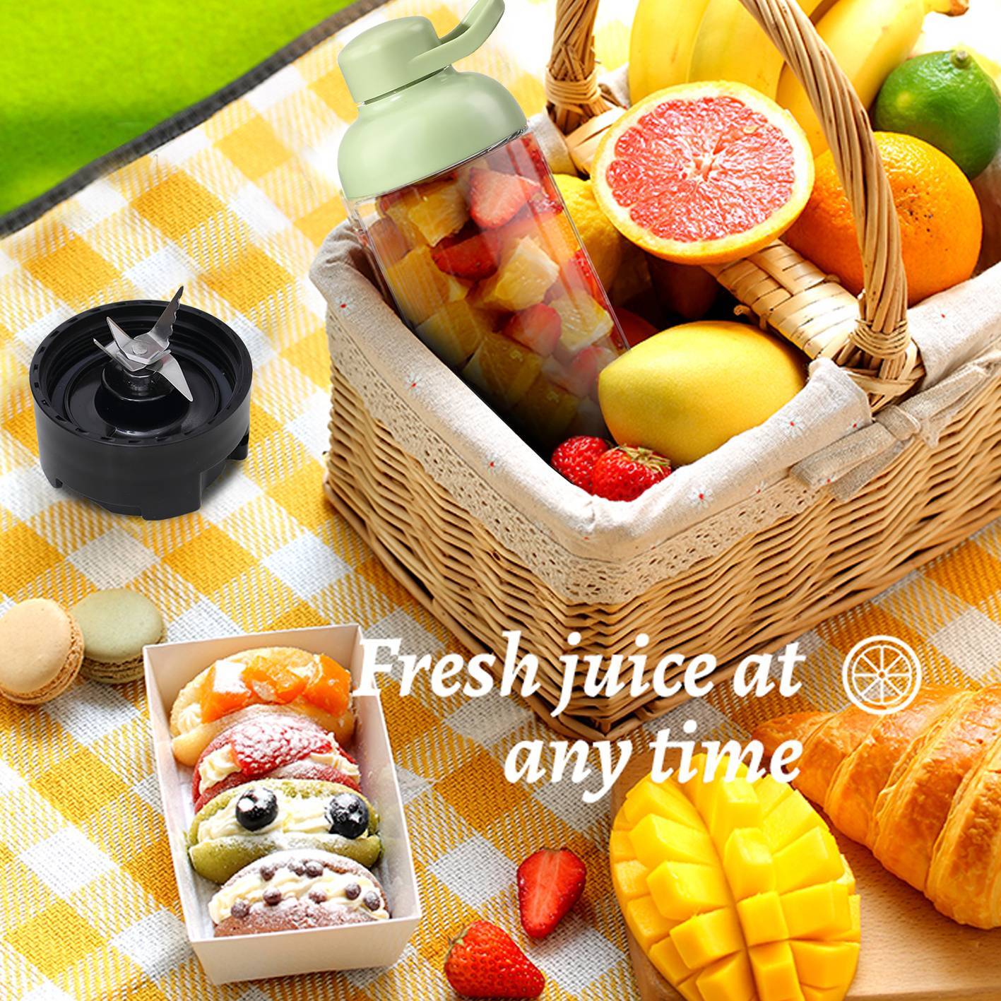 Personal Blender Maker For Shakes And Smoothies With 20.3 Oz Travel Cup And Lid