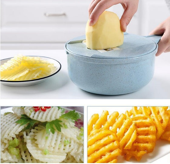 Multi-Function Mandoline Slicer with Strainer