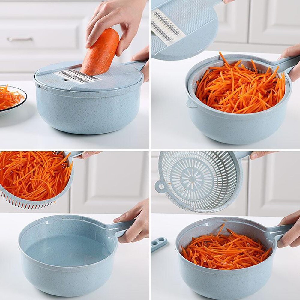 Multi-Function Mandoline Slicer with Strainer