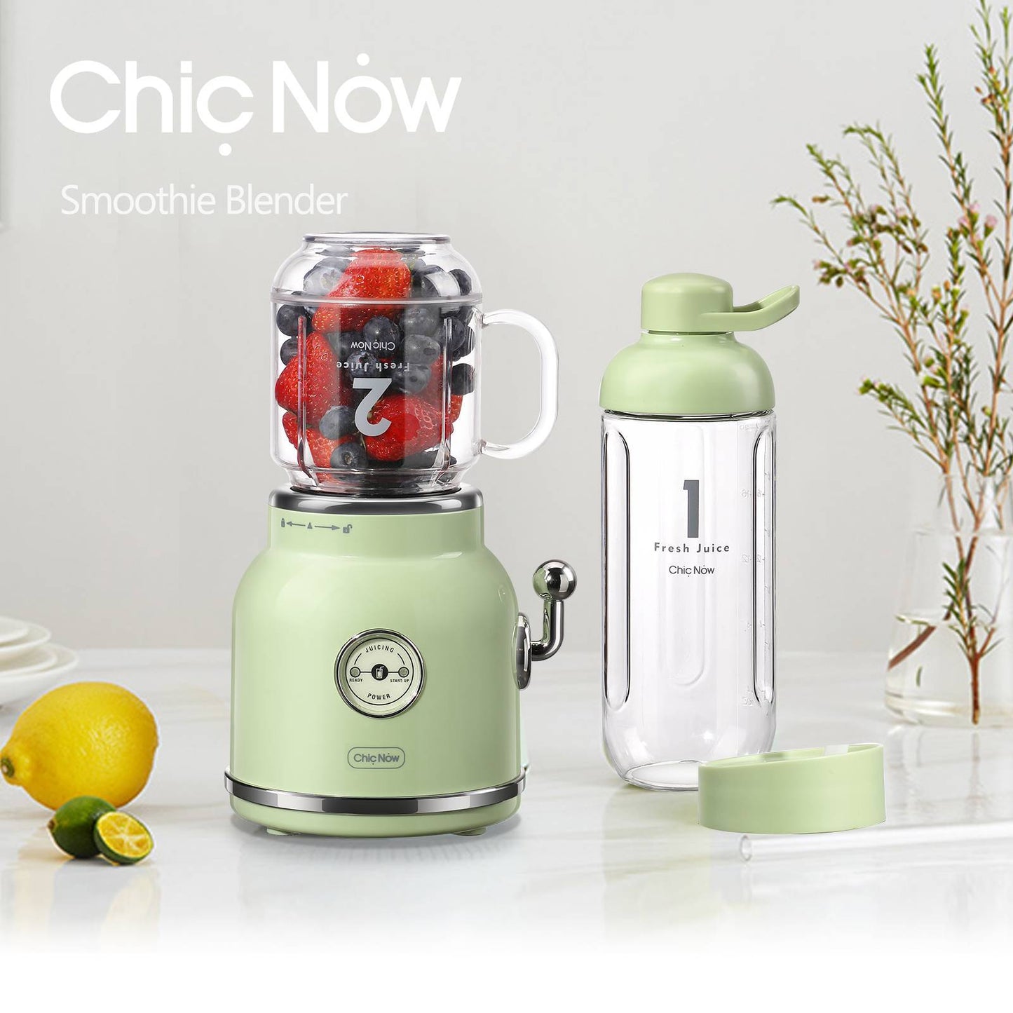 Personal Blender Maker For Shakes And Smoothies With 20.3 Oz Travel Cup And Lid
