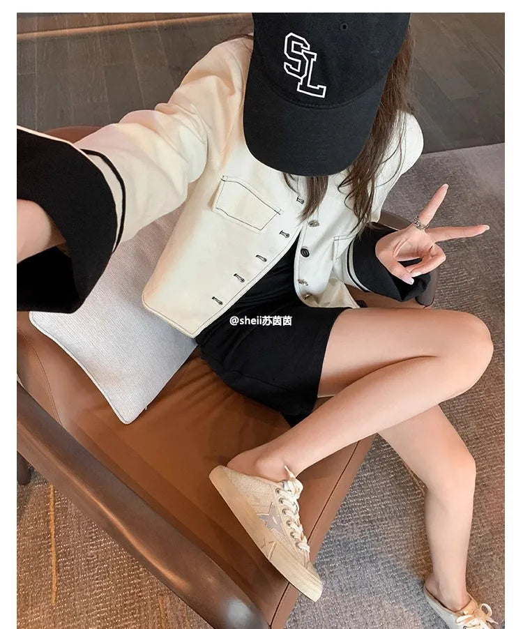 2025 Washed horse leather, old stars, casual inner height increase, small dirty shoes, women's board shoes