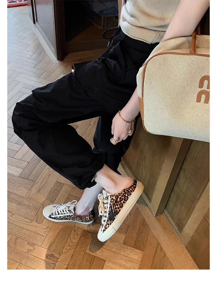 2025 Washed horse leather, old stars, casual inner height increase, small dirty shoes, women's board shoes
