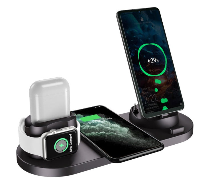 6-in-1 Wireless Charging Station for iPhone & Watch