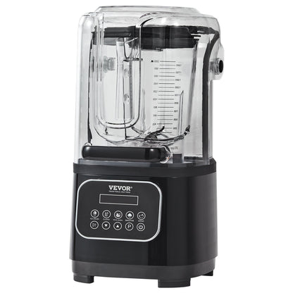 VEVOR Professional Blender With Shield, Commercial Countertop Blenders, 68 Oz  Blender Combo, Stainless Steel 9 Speed & 5 Functions Blender, For Shakes, Smoothies, Peree, And Crush Ice, Black