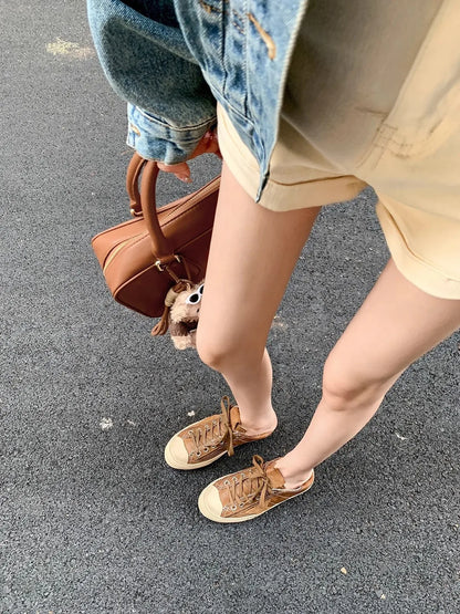 2025 Washed horse leather, old stars, casual inner height increase, small dirty shoes, women's board shoes