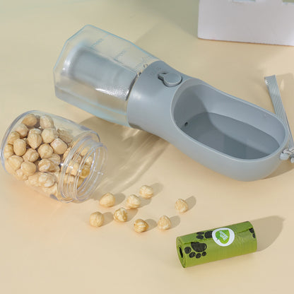 3 -in-1 Dog Water Bottle & Feeder – For Travel & Walks™