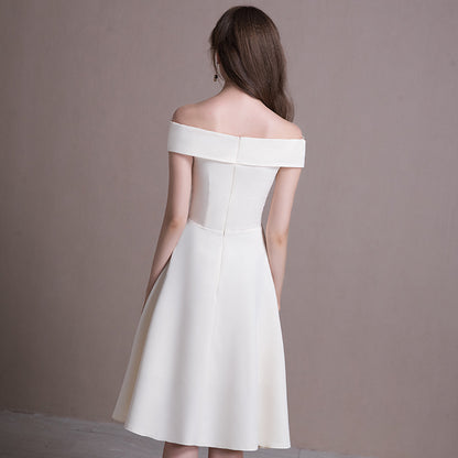 Daily Can Wear One-shoulder Evening Dress Party Dress